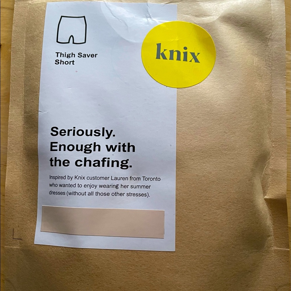 Knix New Unopened Package Thigh Saver Underwear Size Large